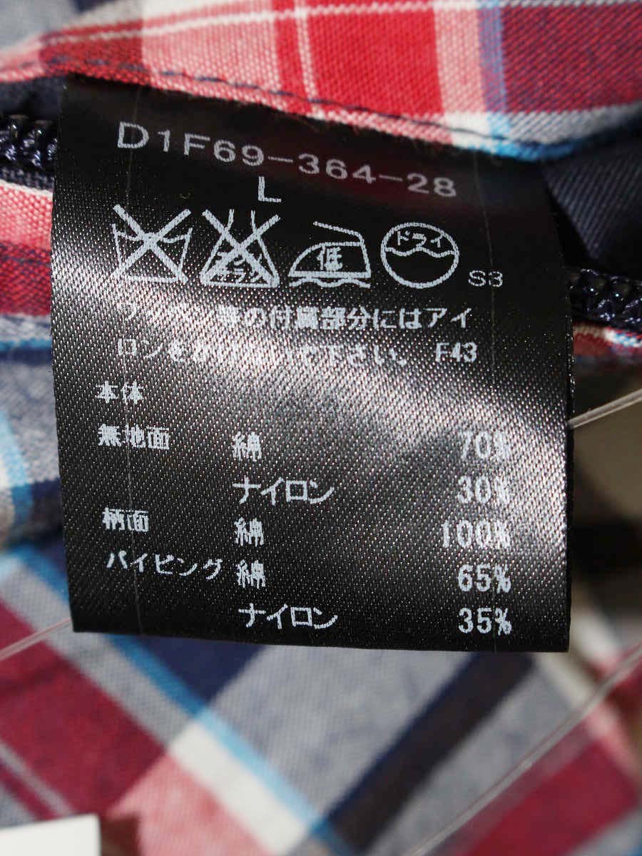 バーバリーブラックレーベル D1F69-364-28 ベスト L ネイビー フード付き リバーシブル チェック IT8GQMPXNCDE