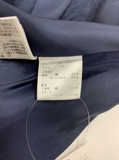 エムズグレイシー 821403 ワンピース 38 ネイビー タックフレア ITFZSFXSDSSW 【SALE】