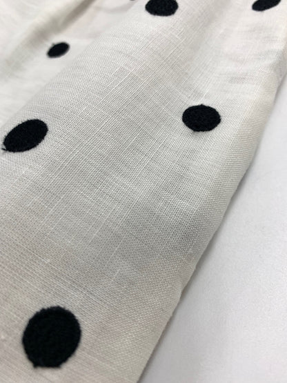 ルネ 6425010 パンツ 36 ホワイト ワイド ドット 水玉 IT5NGSAUH974