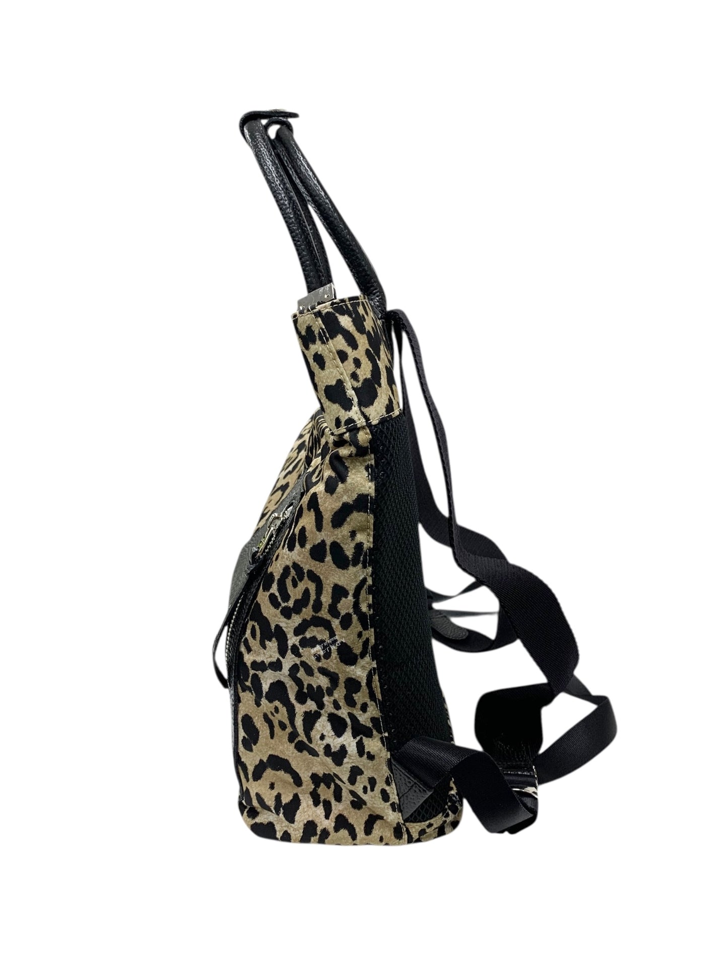 エーディーエムジェイ トートバッグ ベージュ ナイロン レザー レオパード柄 ITKRFZRD9BVE