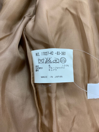 アナイ 17027-42-83-360 コート 36 キャメル ウール フォックスファー IT43B67BDK4Y