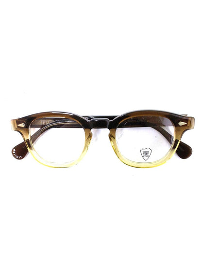 ジュリアスタートオプティカル PL-202P メガネ クリアブラウン セルフレーム フルリム ウェリントン ITI3QEV3OHDO