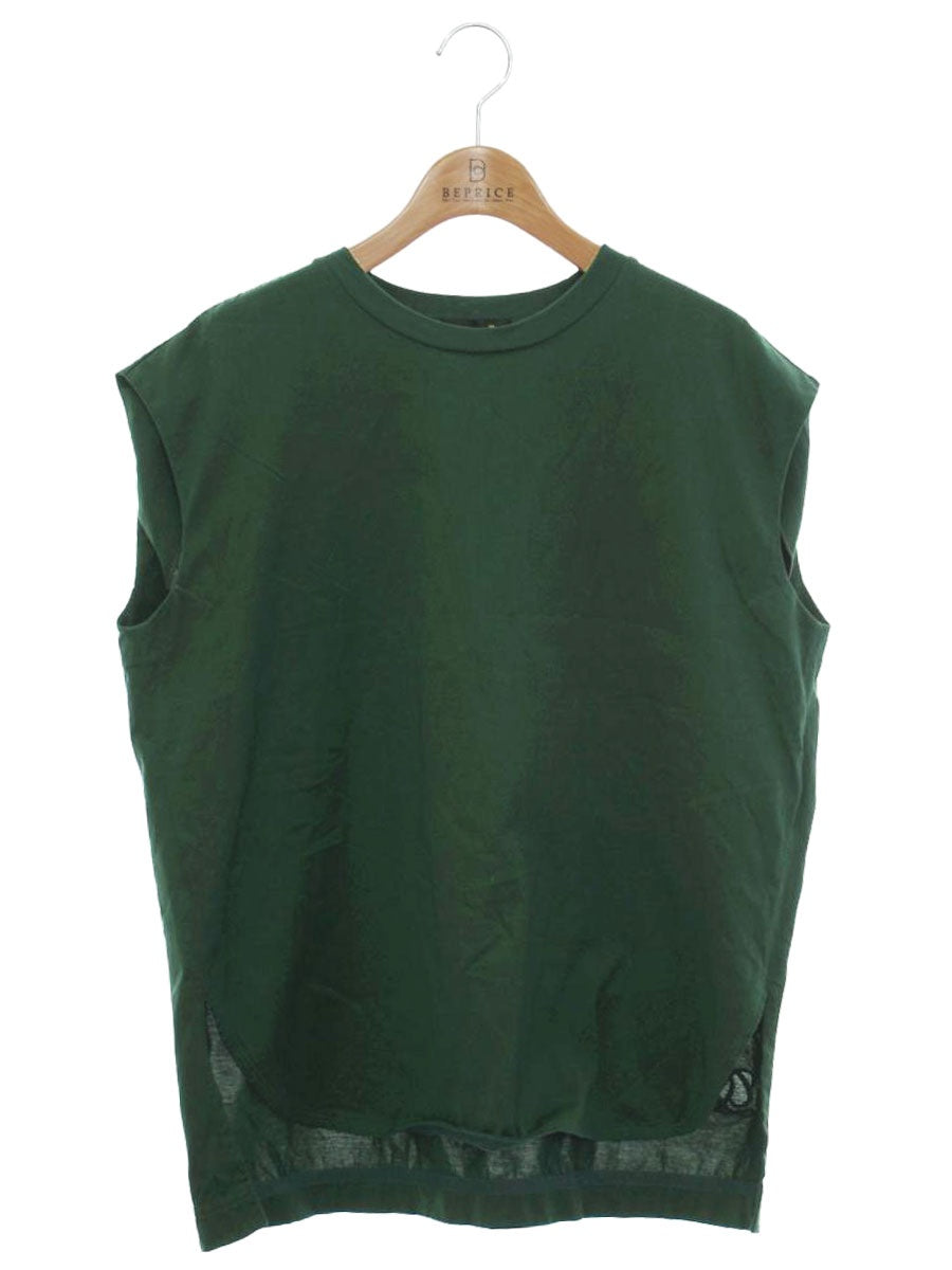 ドゥロワー PRE1 バックエンブレム刺繍ノースリーブ 6517-299-0716 グリーン IT9K1BYMCEMU