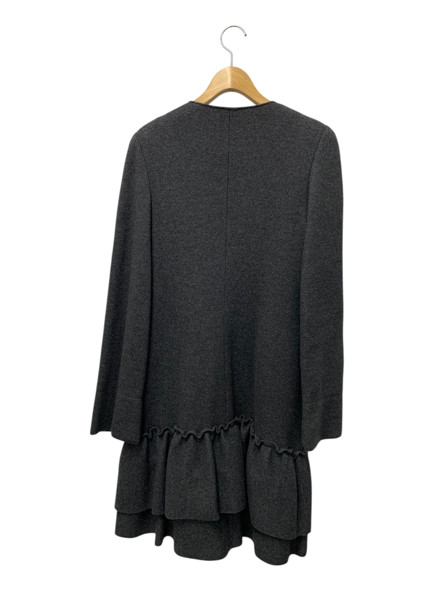 フォクシーブティック コート ウェブ 28944 40 グレー フリル ノーカラー ITSQLMAC9BWC