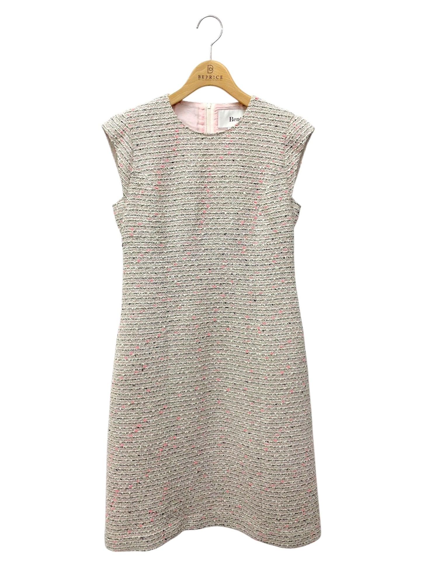 ルネ TISSUE 6416257 ワンピース ドレス 36 グレー ツイード ITSTZNXEJMNO