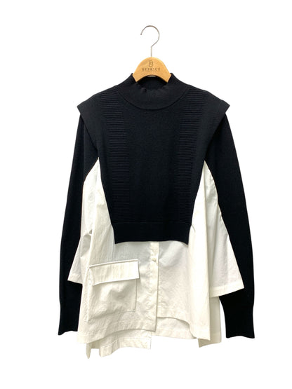 アンスリード Pocket shirt docking knit 522412600201-01 F ブラック 24aw IT6W0008ESR0