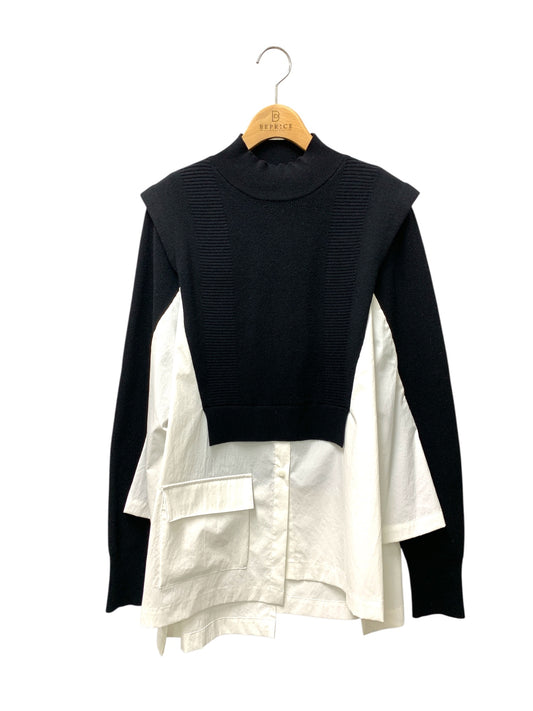 アンスリード Pocket shirt docking knit 522412600201-01 F ブラック 24aw IT6W0008ESR0
