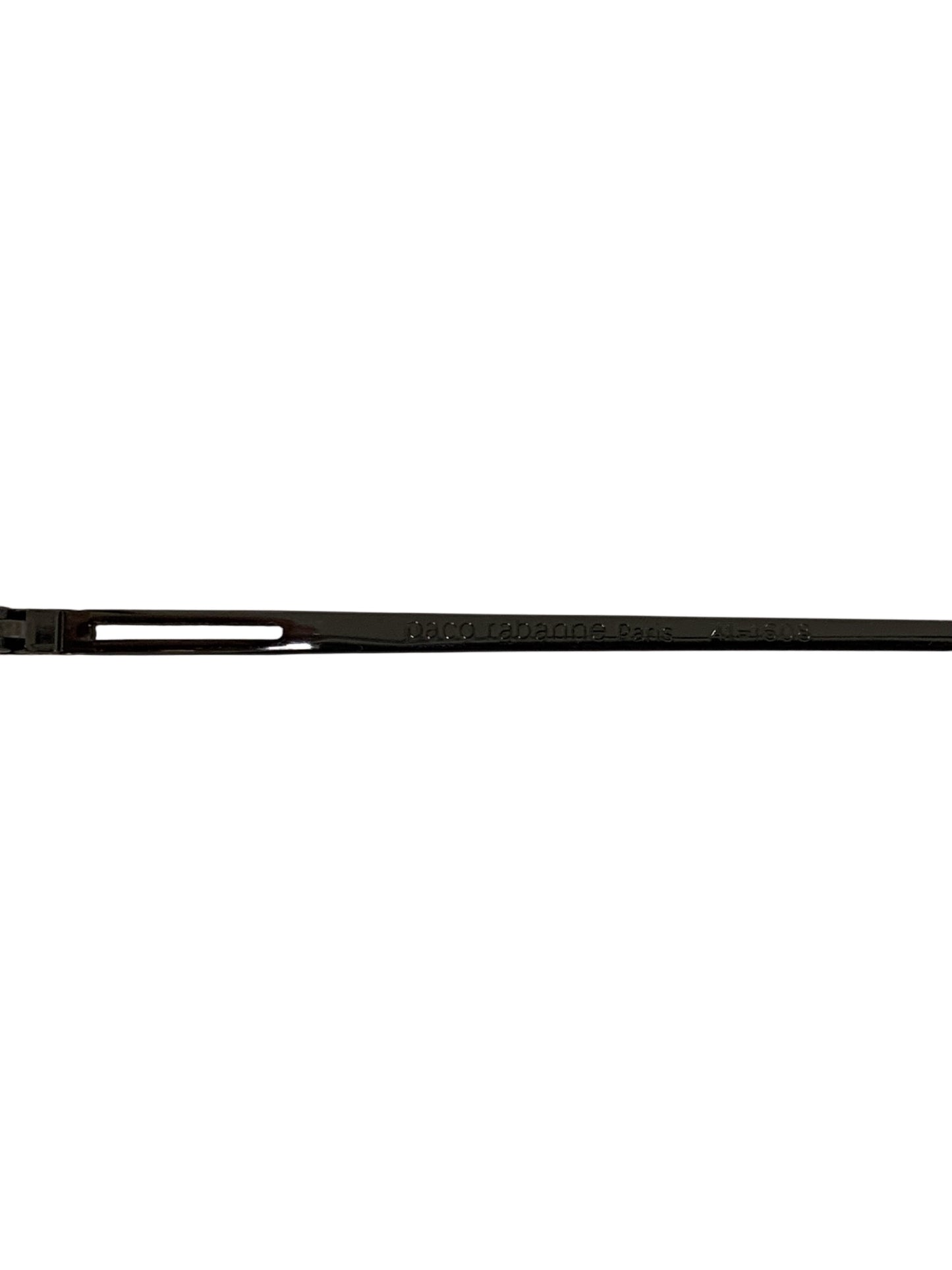 パコラバンヌ 41-1608 メガネ グレー メタルフレーム ハーフリム ボストン ITFA3M0ZUDA2