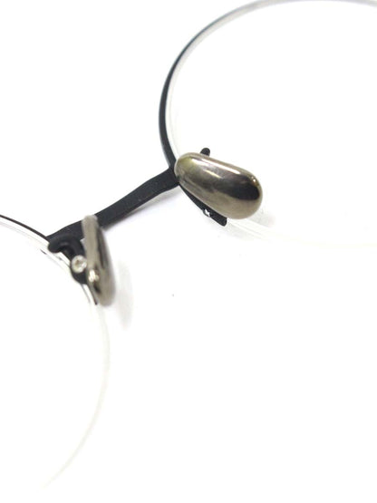 オージーバイオリバーゴールドスミス BIOLOGIST メガネ ブラック ラウンド ハーフリム メタルフレーム ITFWM7PM81BI