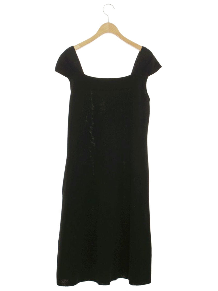 フォクシーブティック Dress Linen Chic 37698 ワンピース 40 ブラック ニット IT41YU6S1ZTW