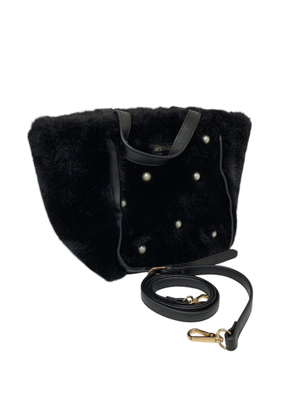 エムズグレイシー ハンドバッグ ブラック フェイクファー パール 2WAY IT3TLYXBQG14