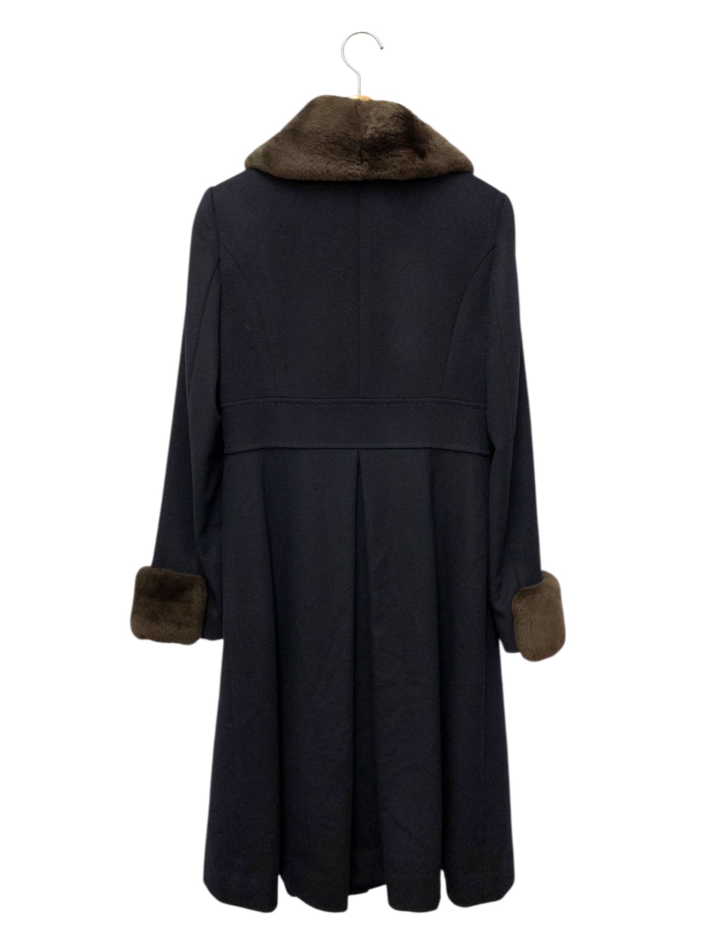 フォクシーブティック Coat Slender Shape 34820 コート 38 ネイビー ヌートリアファー ITLJDX2FNEDT