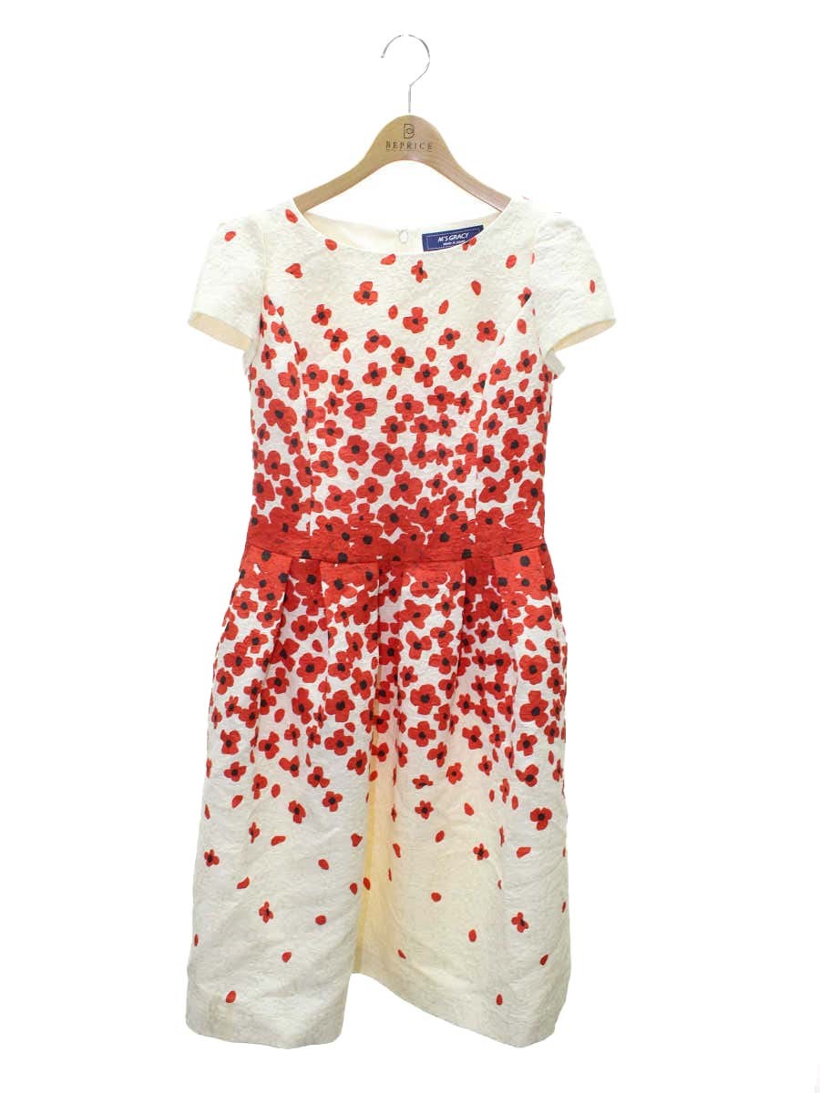 used　エムズグレィシー　クリアフラワーグラスベルト　ゴムベルト　 ベルト（ブランドエムズグレイシー）（レディース