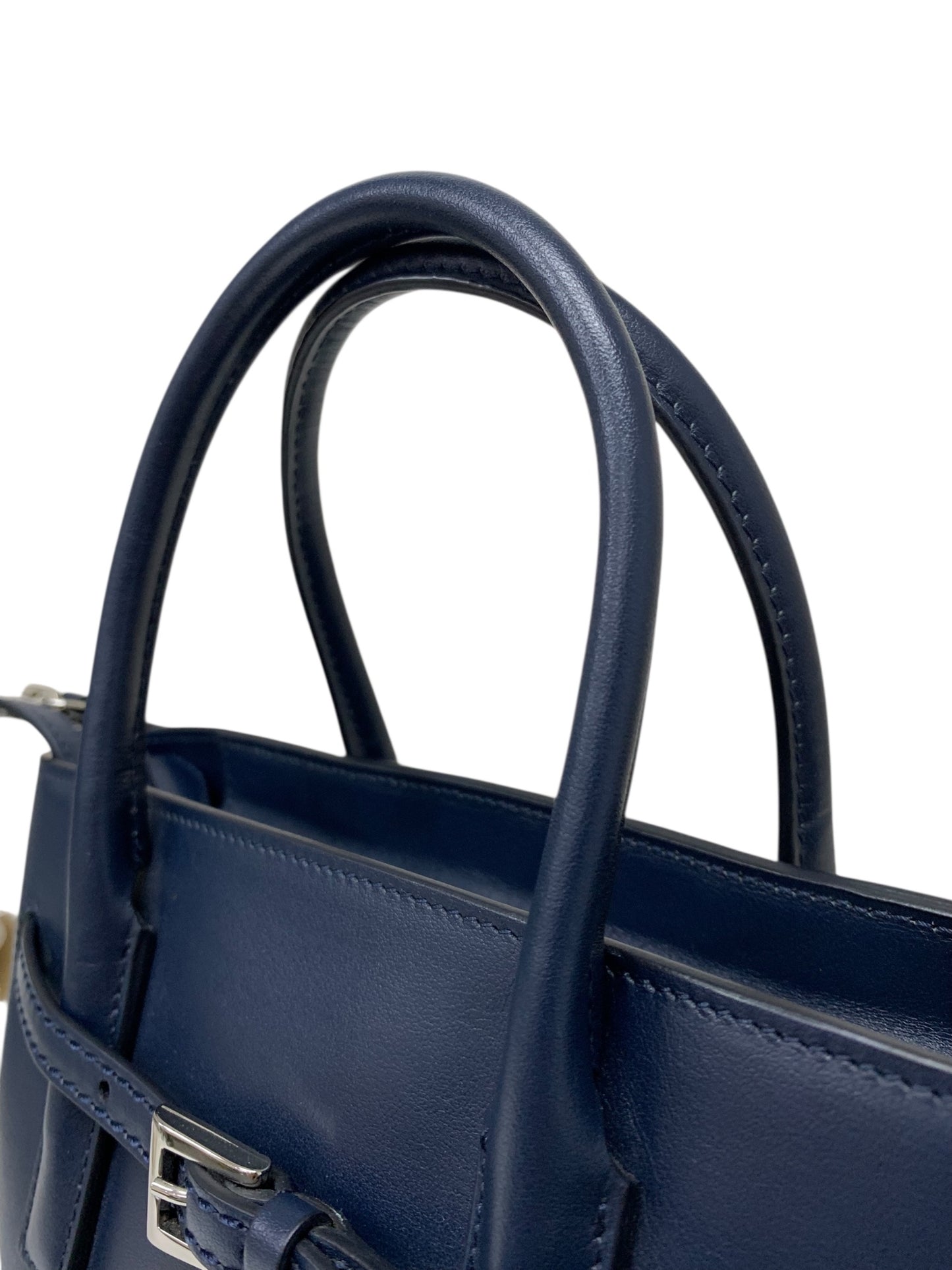 フォクシーブティック 39511 ハンドバッグ ネイビー レザー ダブルジップ ITQGNKXEZ9YU