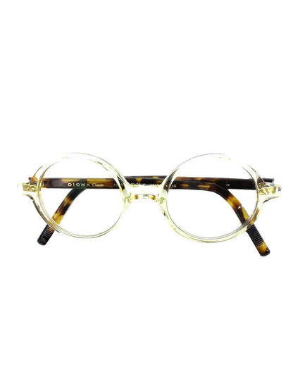 ディグナクラシック 124E メガネ 透明/ブラウン セルフレーム フルリム ラウンド（丸メガネ） ITRWM85EXAMX