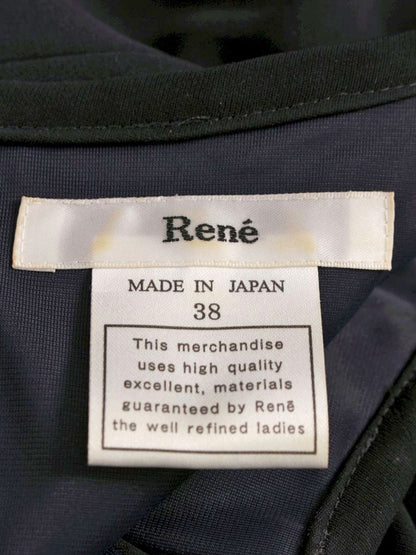 ルネ 6726320 ワンピース 38 ネイビー フリル リボン IT5CFRGY6GO0 【SALE】