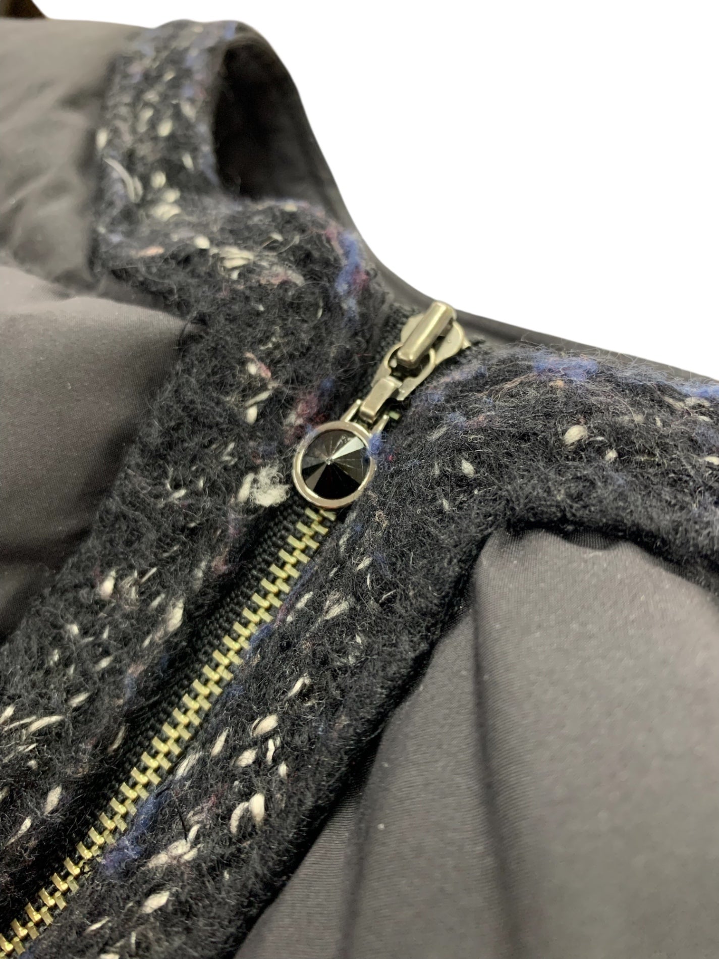 トゥービーシック  W5A03-246 コート 40 ブラック ツィード ビジュー ITBYSRSVC0OG