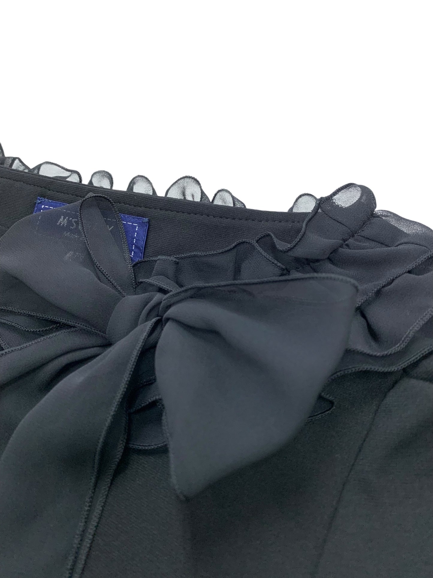 エムズグレイシー 015314 トップス 38 ブラック フリル ITCNNVS1S1QS 【SALE】