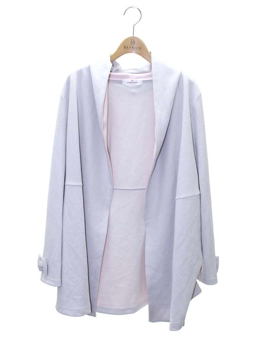 ギャラリービスコンティ 1393969 カーディガン 2 グレー フード リボン ITQRMJRFPGYS