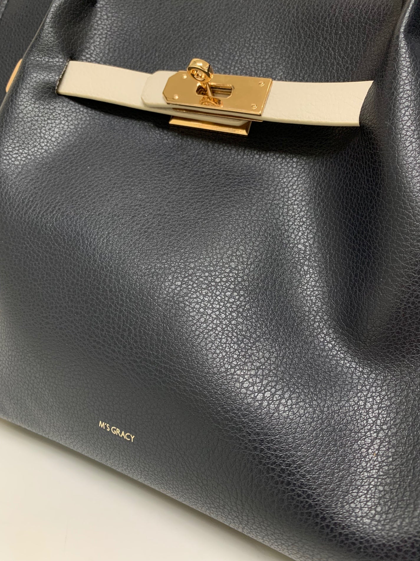 エムズグレイシー 594102 トートバッグ ネイビー ベルト付き ITOHEDY0HHGN