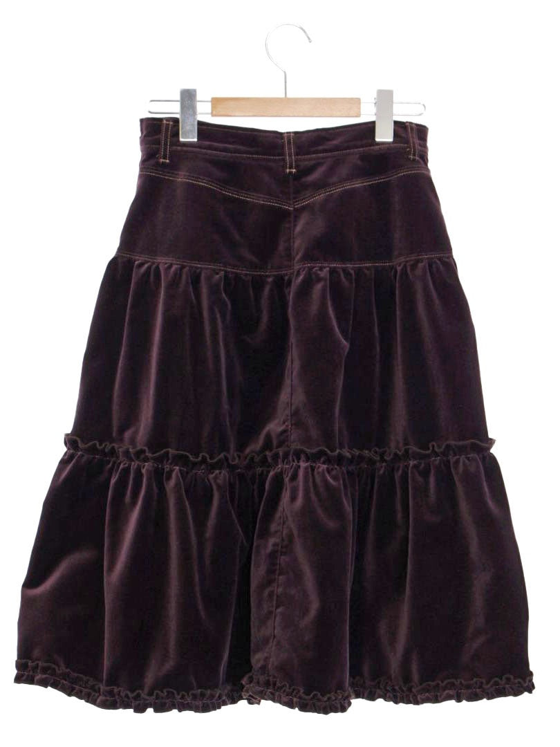 スカートエムズグレイシー ティアードスカート - ひざ丈スカート