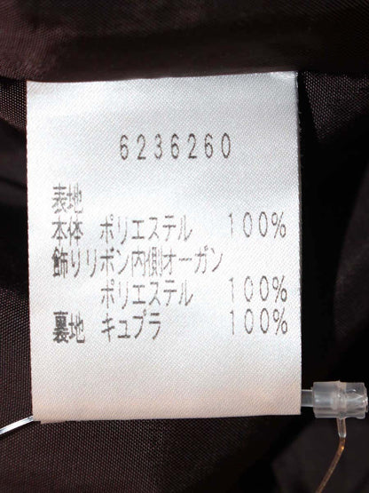 ルネ 6236260 ワンピース 36 ブラウン ドット柄 リブフリル バルーン IT3FQOWTQ202