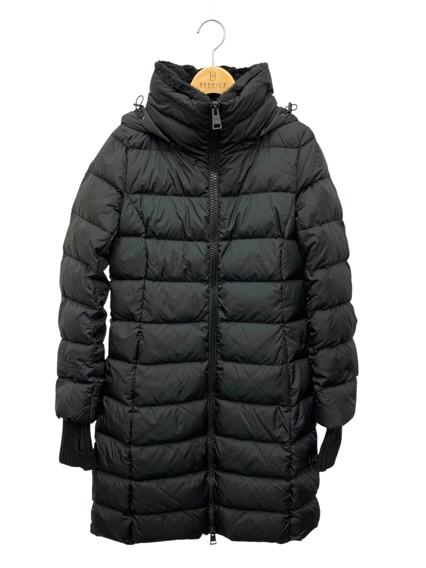 ヘルノ ラミナー PI001516D 12004 9389 ダウンコート 40 ブラック エコファー ダブルジップ マット ゴアテックス 2way IT517VKQDLMD