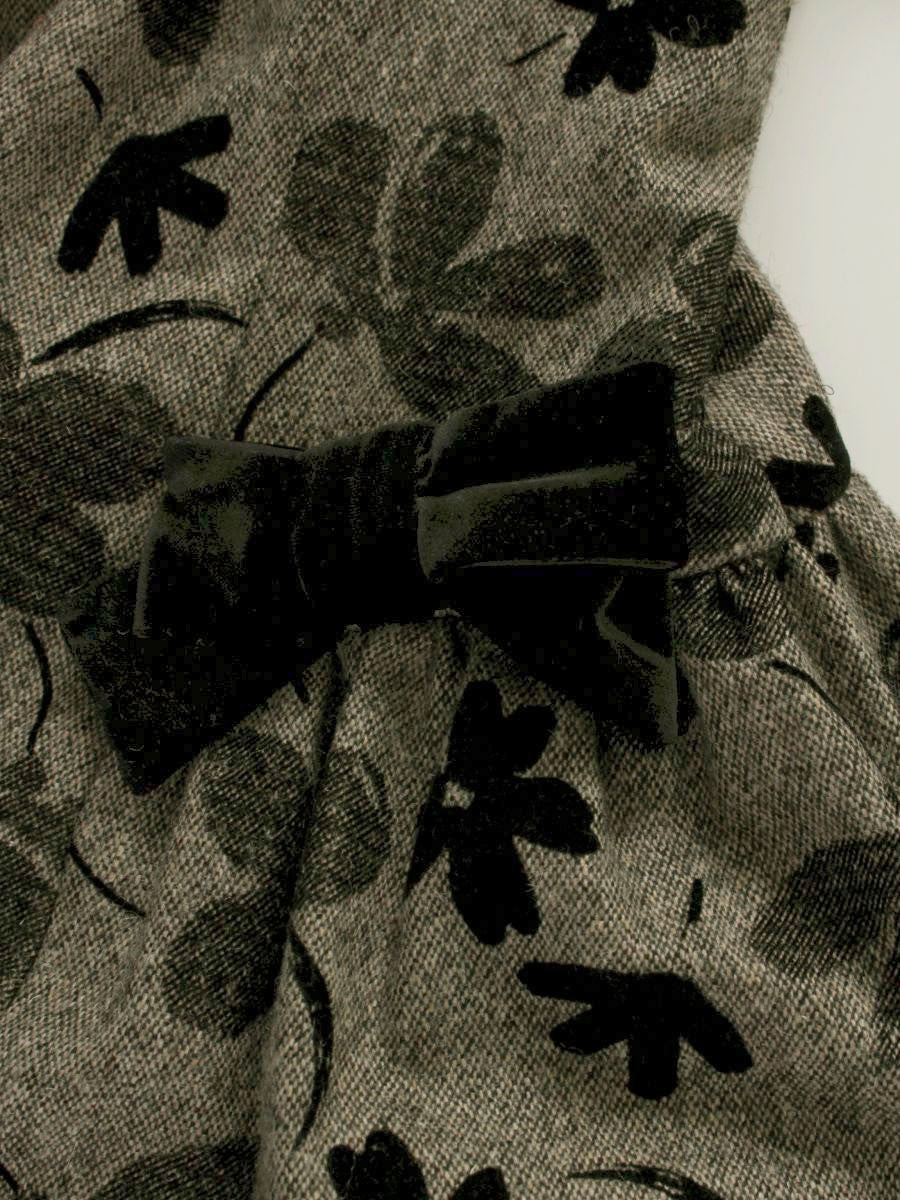 エムズグレイシー ワンピース フラワーモチーフ ベロアリボン 花柄