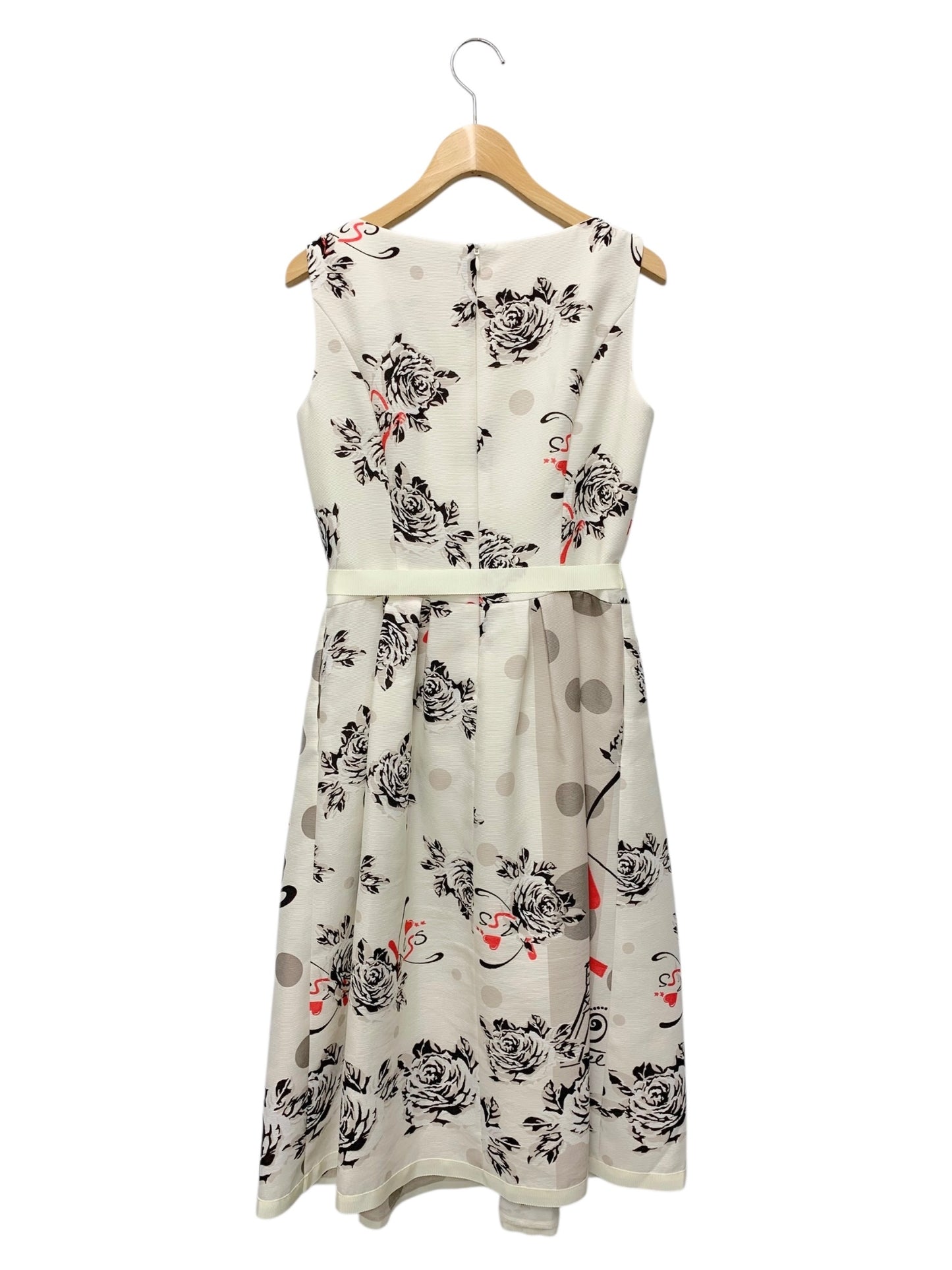 エムズグレイシー 411346 ワンピース 36 ホワイト バラ柄 ハート IT6SURXDQEGO