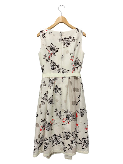 エムズグレイシー 411346 ワンピース 36 ホワイト バラ柄 ハート IT6SURXDQEGO