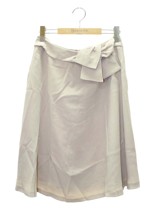 ギャラリービスコンティ 1165469 スカート 3 ベージュ リボン フレアー ITAEQZF520I8 【SALE】