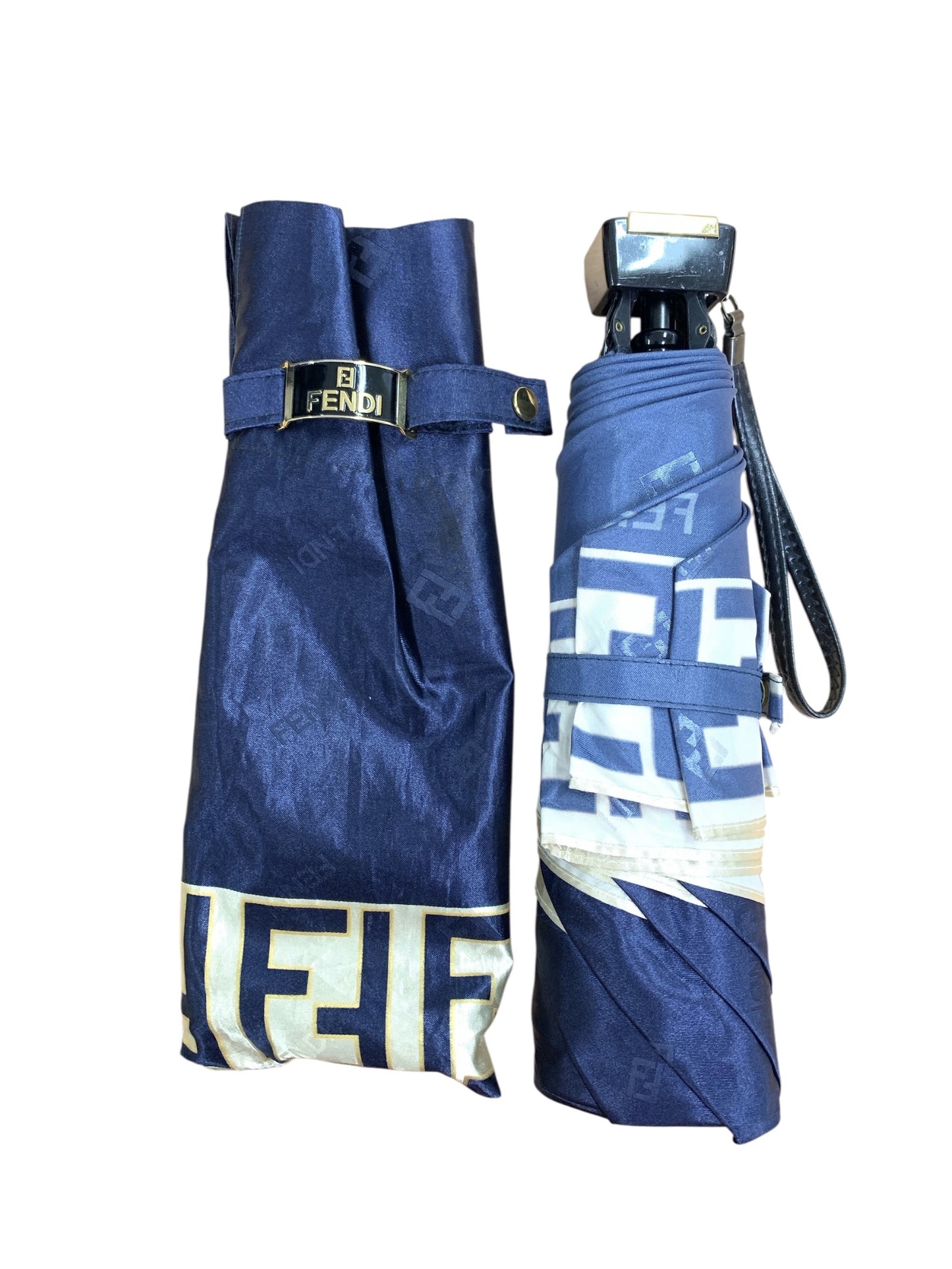 フェンディ 折りたたみ傘 ネイビー ズッカ柄 ITL0IRFGC0EX