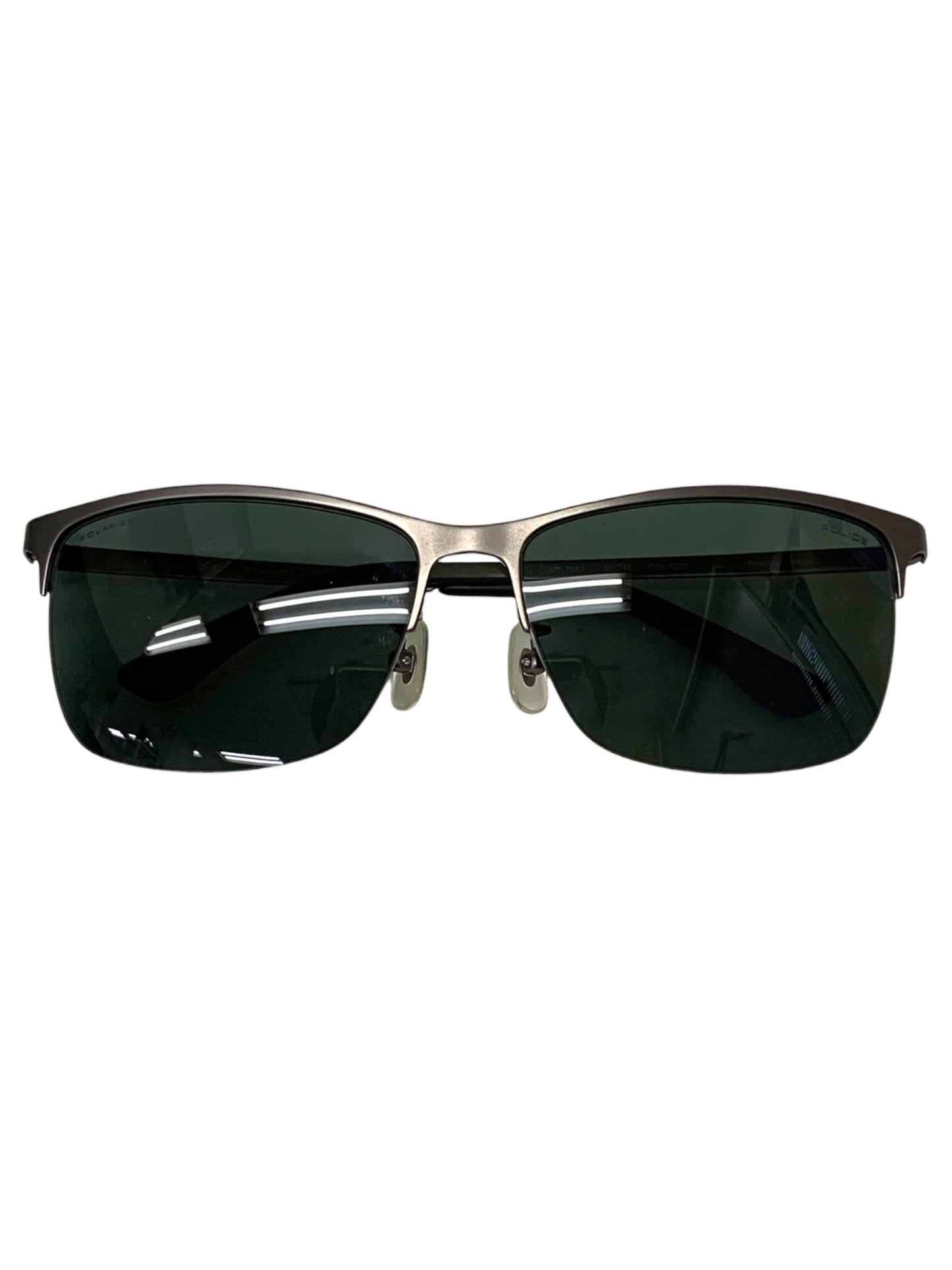 ポリス SPL746J サングラス グレー メタルフレーム ハーフリム スクエア IT2K8QQLVLOU