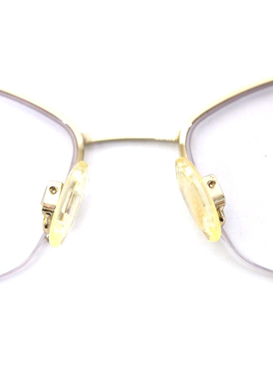 当時46200円 90s vintage CAZAL ハーフリム メガネ 未使用 カザール MOD1158 メガネ ブルー メタルフレーム ハーフリム