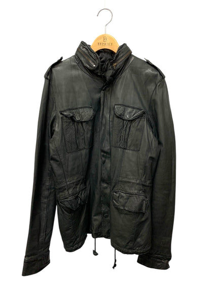 シシ レザージャケット M ブラック フード付き 2way ITQOG0GYQE9S