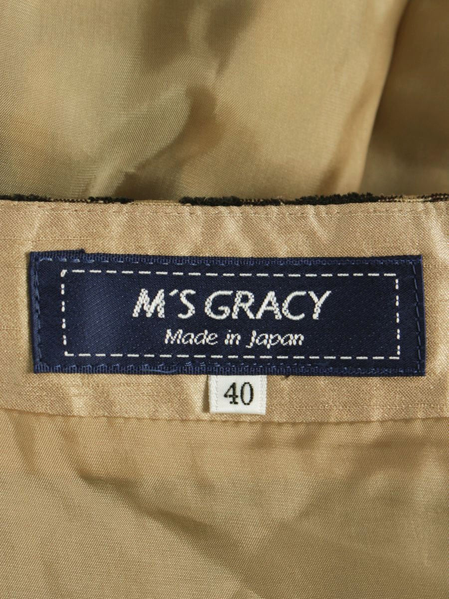 エムズグレイシー アニマルジャガードスカート 217529 40 ブラウン レオパード ITSXDUKOHJOG