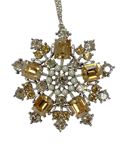 デイジーリン Power Stone Brooch & Necklace (Champagne Apricot) ペンダント ブローチ シルバー 2way ストーン パール ITTZFSBSWDVW