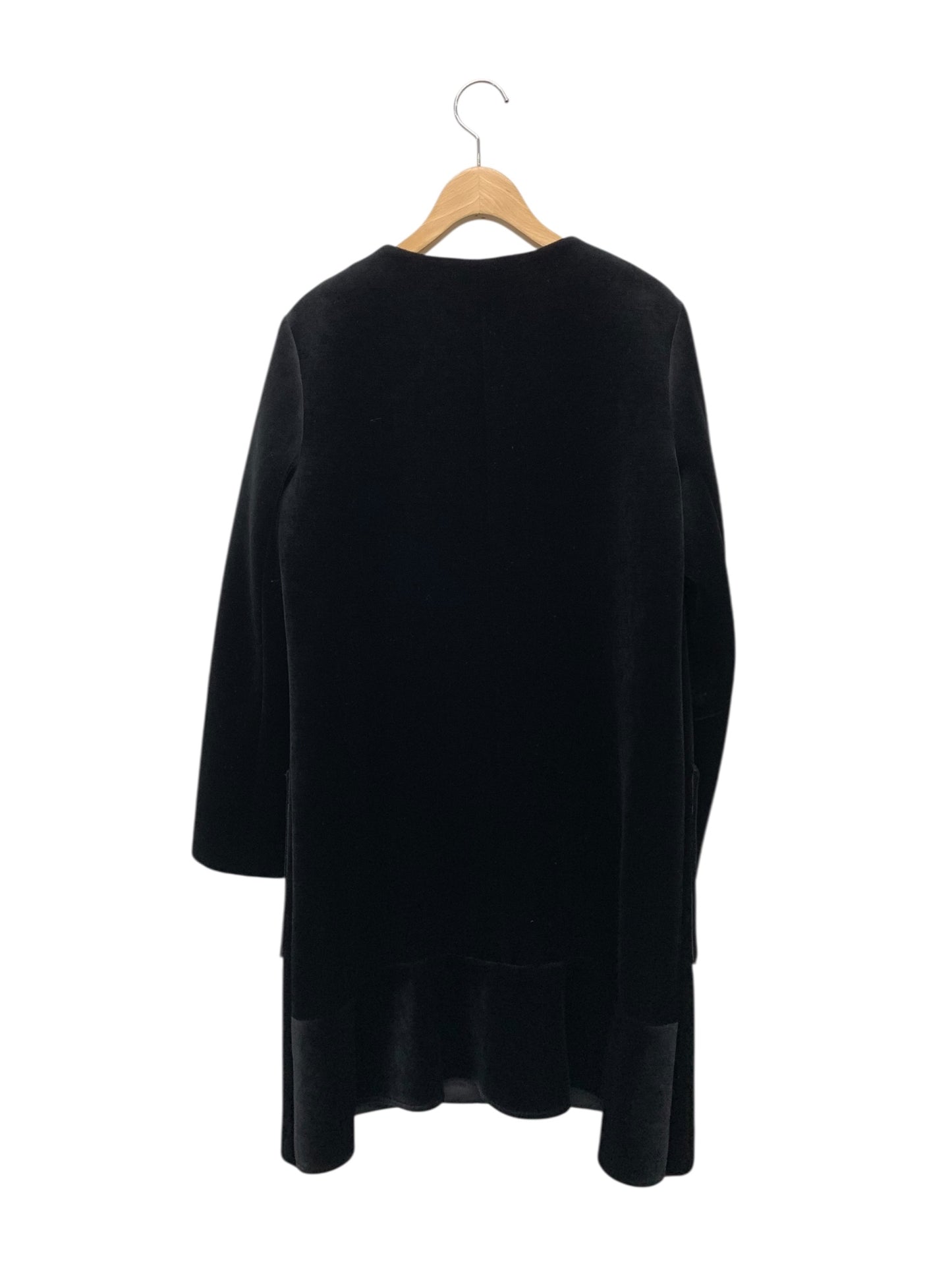 ルネ 5848050 コート 34 ブラック カメリア ジップ ベロア ITU7N73QD360