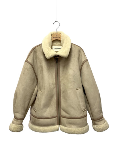 レイビームス フェイクムートンボマーブルゾン 61-18-0008-462 6122A-1547 ブルゾンジャケット フリー ベージュ IT9R4K8SR1FC 【SALE】