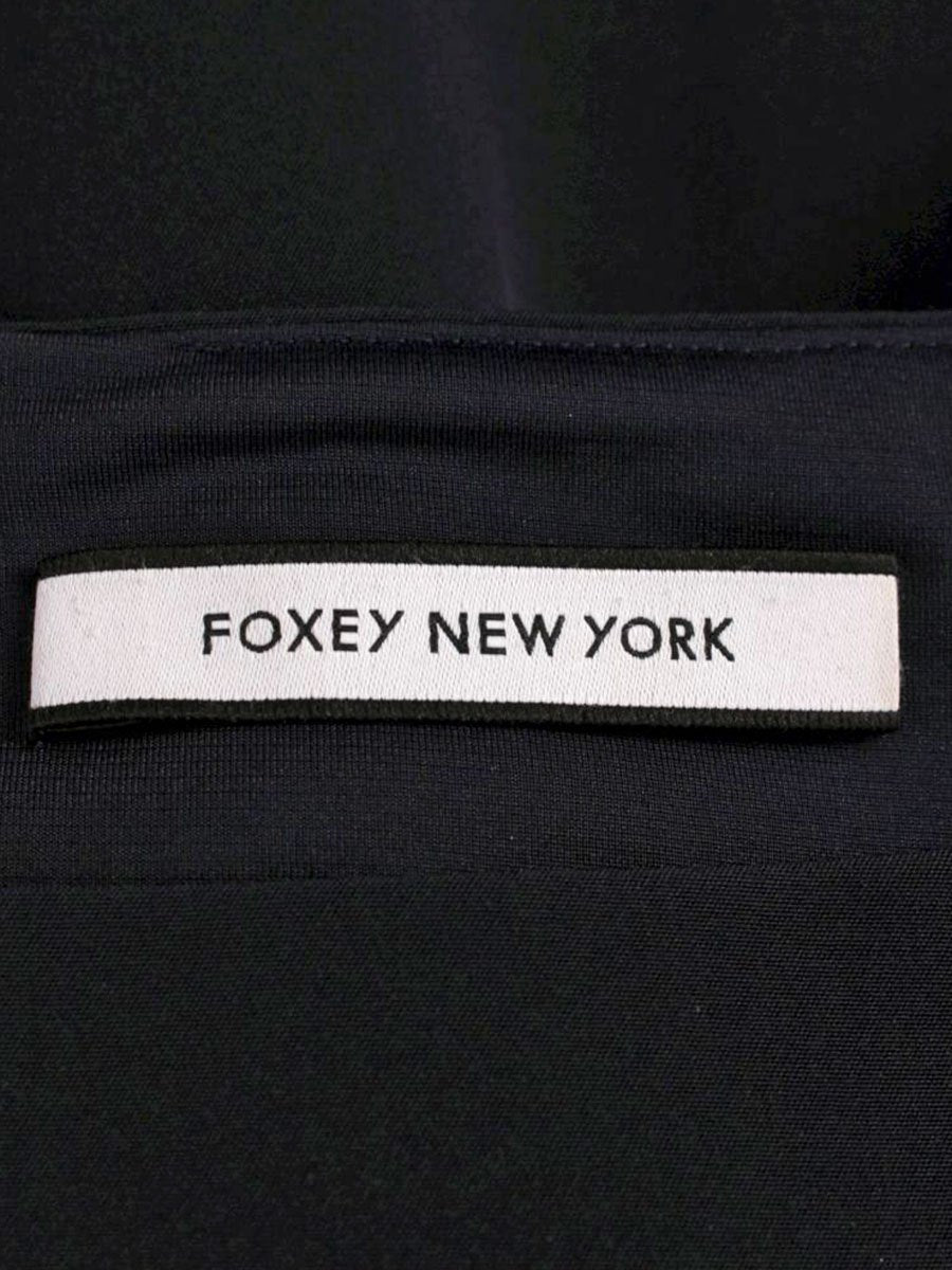 フォクシーニューヨーク 38959 ワンピース 40 ネイビー ギャザー IT6KEIWDP5MI