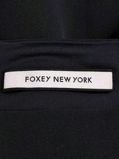 フォクシーニューヨーク 38959 ワンピース 40 ネイビー ギャザー IT6KEIWDP5MI