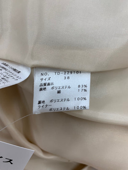 エムズグレイシー 229101 コート 38 ベージュ ライナー付き フリルカラー ITA6U0CCGDSO