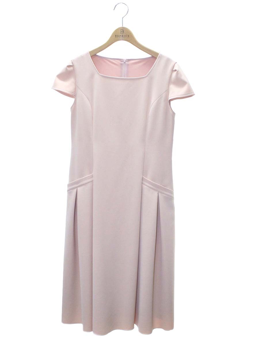 ルネ 5146010 ワンピース 36 ピンク スクエアネック ストレッチ ITK0WX2GN8NQ