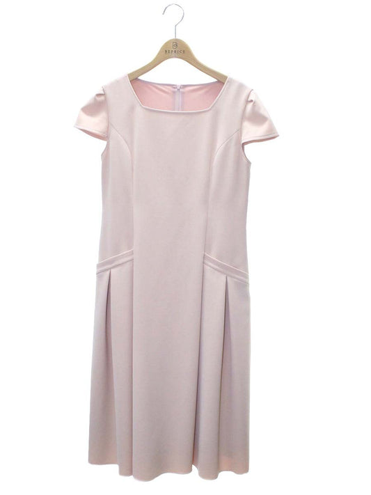 ルネ 5146010 ワンピース 36 ピンク スクエアネック ストレッチ ITK0WX2GN8NQ