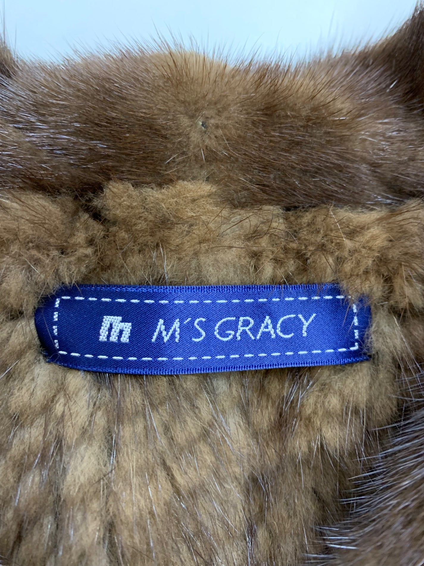 エムズグレイシー 476506 ブルゾン F ブラウン ミンクファー 編込み ITQW9965FWRC