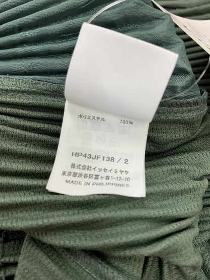 オムプリッセイッセイミヤケ HP43JF138 イージーパンツ 2 グリーン プリーツ ITHJMXM74URU