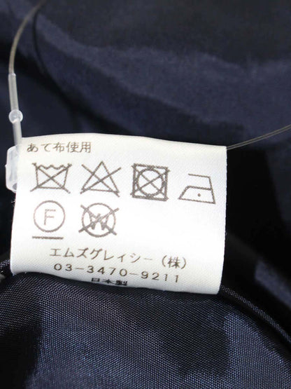 エムズグレイシー 011107 ワンピース 40 ブラック リボンモチーフ ジャガード IT4P2O27ODYA