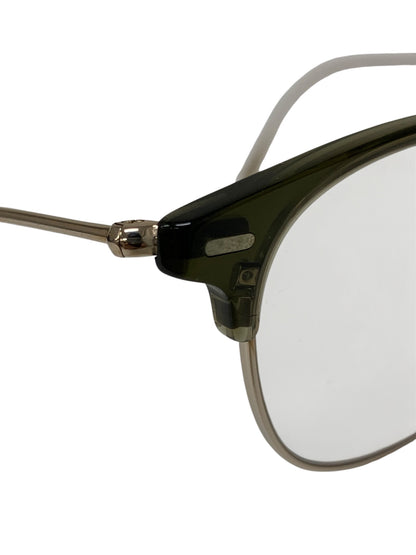 ユウイチトヤマ JINGASA UD-160 メガネ Olive drab / White gold メタル フルリム サーモントブロウ ITJAVT6NMSV5