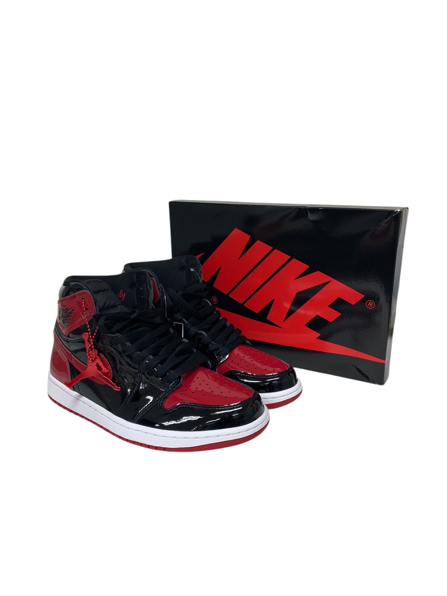 ナイキ エアジョーダン1 レトロ HIGH OG ブレッド パテント 555088-063 スニーカー 9 レッド ITNZ9TKYSWMT