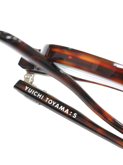 ユウイチトヤマ 5 BEACON col.03 メガネ ブラウン セルフレーム フルリム ウェリントン IT2LQBVCY584